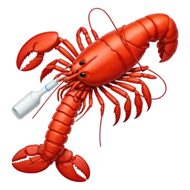 Lobster on period with tampon sticker