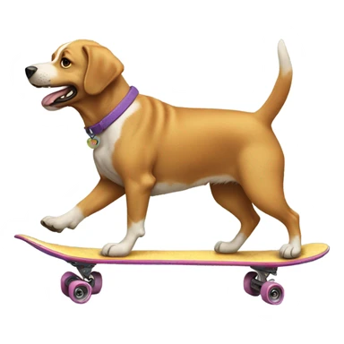 Dog riding a skateboard  sticker