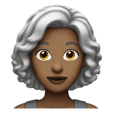 black and grey hair lady sticker