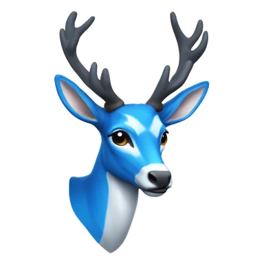 Venado azul  brillando  sticker