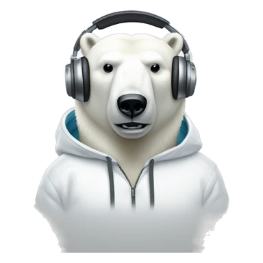 polar bear dj sticker