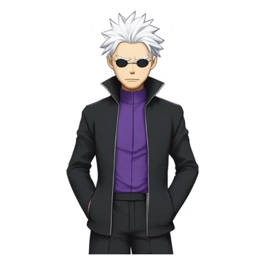 gojo from jujutsu kaisen using hollow purple on toji sticker