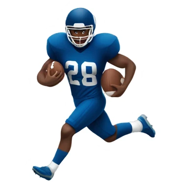 football player running with ball sticker