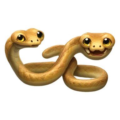 Two snakes gossiping sticker