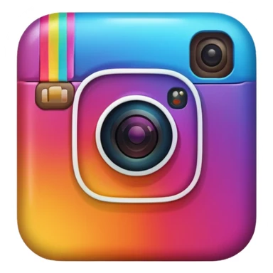 Instagram logo's emoji with proper as Instagram logowith colour sticker