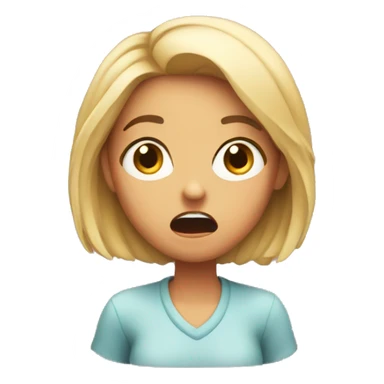 Shocked, amazed girl  sticker