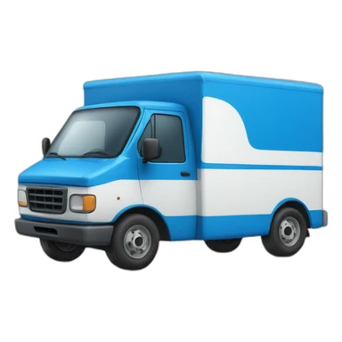 blue delivery truck sticker