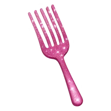 Pink kitchen fork with glitter  sticker