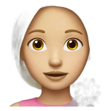 Girl with blond hair and a flower sticker