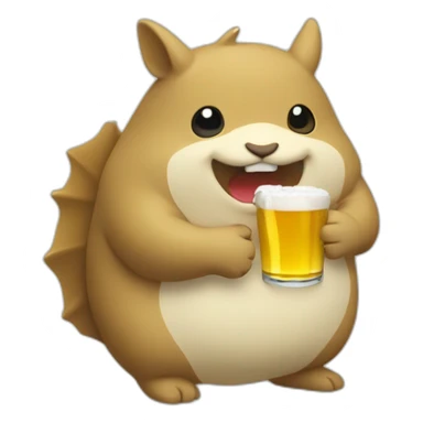 Pikashu qui bois un bière sticker