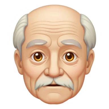 Old man tooting sticker