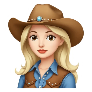 Woman country singer in cowgirl hat  sticker