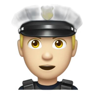 White Police with taser sticker