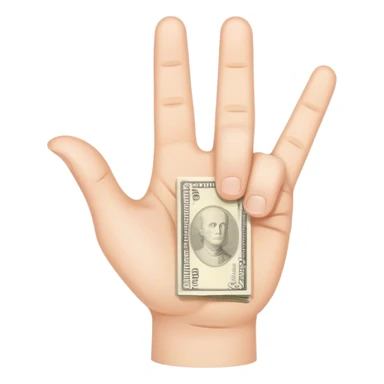 Money flipping the bird sticker