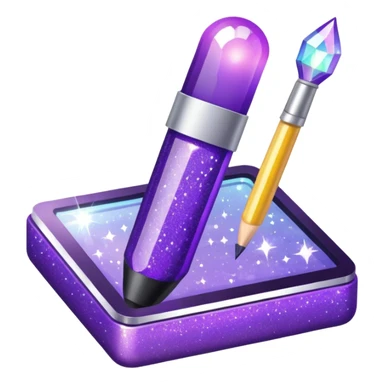 Purple Glitter administrator tools sticker