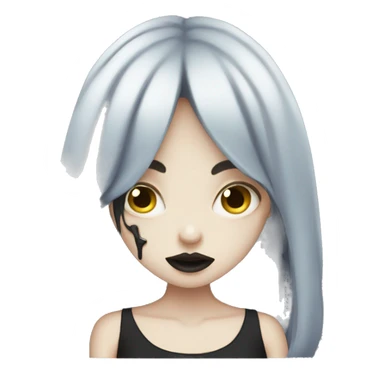 Blob gothic girl emo sticker