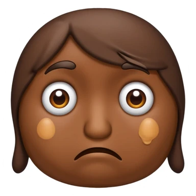 Sad poop face sticker