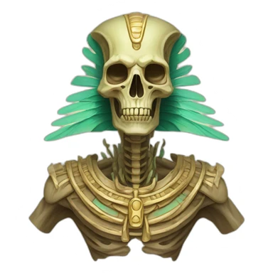 ancient Egyptian eldritch god of bird skeleton sticker
