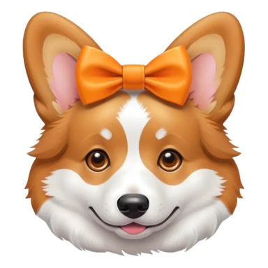 A cute corgi with a bow sticker