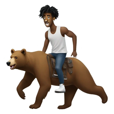 Ja morant on riding a grizzly bear sticker