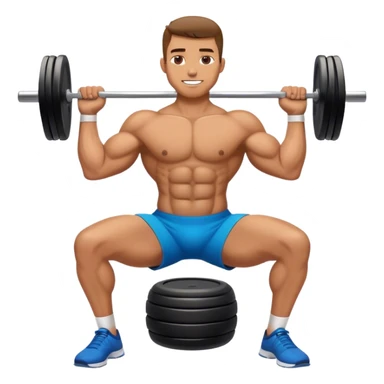 man weighted glute bridges sticker