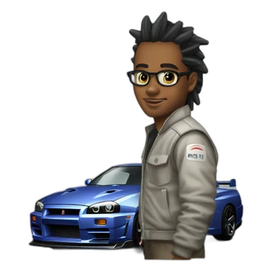 Nissan gtr r34 sticker