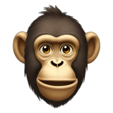 Giga Chad meme Monkey sticker