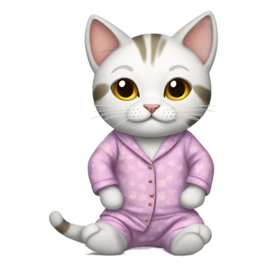 Cat in pajamas sticker