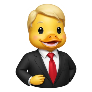 Fait moi un emoji qui représente Donald trump en canard sticker