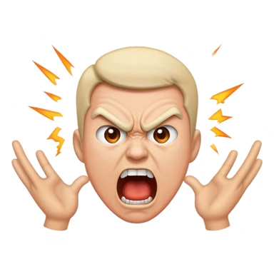 Person yelling sticker