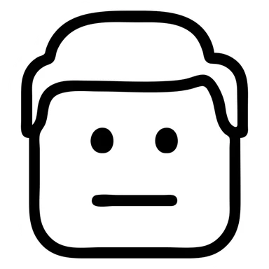 Roblox man face, simple, iconic, neutral expression, minimal details, blocky style sticker