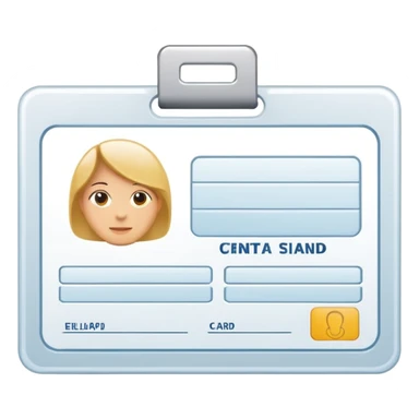 identification card icon for a business entity, generic card layout, placeholder lines instead of text, no country-specific details sticker