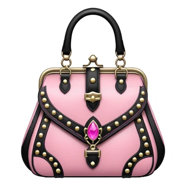 pink and black gothic purse sticker