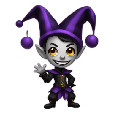 Goth Jester banner saying "GG" sticker