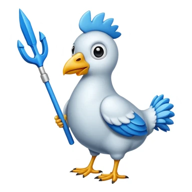 Pollito en su cascaron y una flecha azul sticker