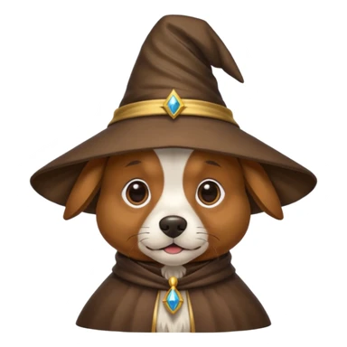 Dog wizard sticker