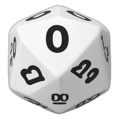 d20 dice, it had 20 sides sticker
