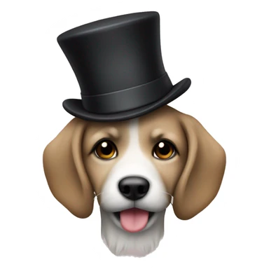 mini shnauzer with tophat sticker