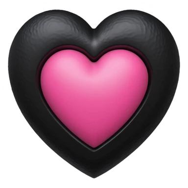 realistic 3d soft blackpink goth heart sticker