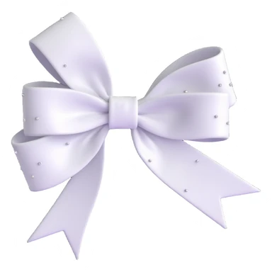 white bow with sparkles sticker
