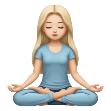 girl meditating sticker