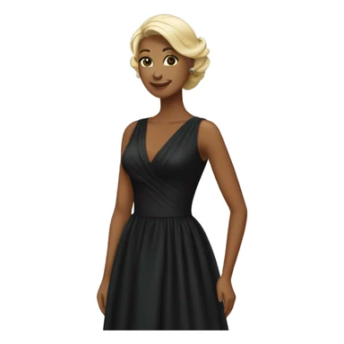Black formal dress sticker