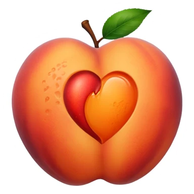 Peach with a handprint sticker