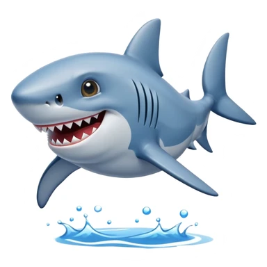 Cartoon shark with blue shoes sticker