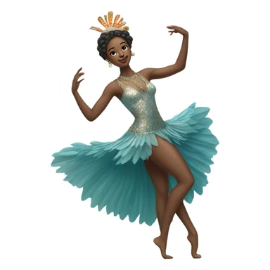 dancer with fish sticker