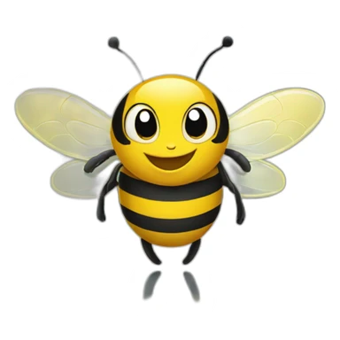 Happy bee in gym sticker