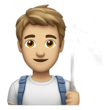 guy with hold the banner that include text RoadMate sticker