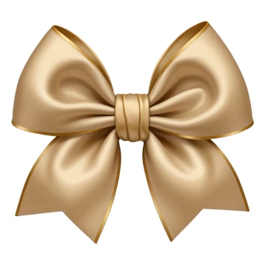 Beige bow sticker