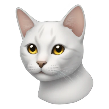 Cat that looks like the moon emoji sticker
