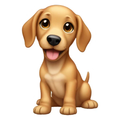 Cute blonde/light brown weiner puppy sticker